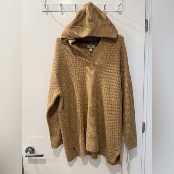 2XL Style & Co OVERSIZED Tan V-Neck Sweater Cozy Knit - Picture 3 of 7